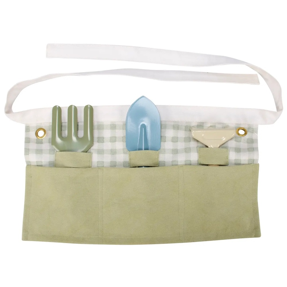 Kids Gardening Tool Belt Set - Green and Blue
